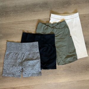 Colsie Women's Bike Shorts - Gray, Black, Olive, Cream